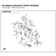 RH MIDDLE BRACKET, FRONT BUMPER product image