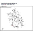 LH REAR BRACKET, BUMPER product image