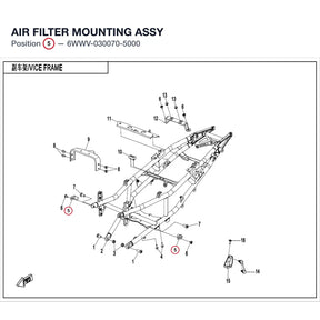 AIR FILTER MOUNTING ASSY product image