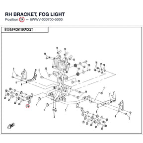 RH BRACKET, FOG LIGHT product image
