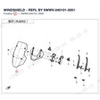 WINDSHIELD - REPL BY 6WWV-040101-5001 product image