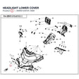 HEADLIGHT LOWER COVER product image