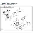 LH INNER PANEL, RADIATOR product image