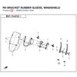 RH BRACKET RUBBER SLEEVE, WINDSHIELD product image