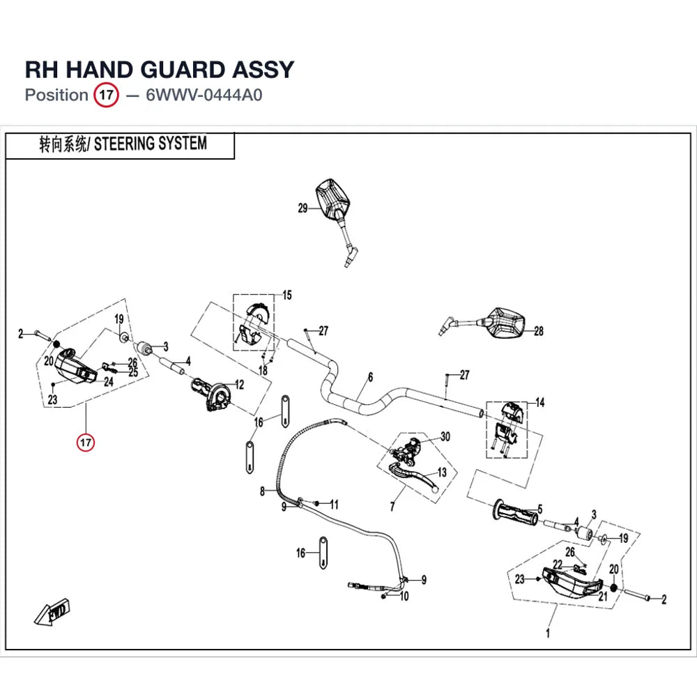 RH HAND GUARD ASSY product image