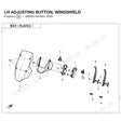 LH ADJUSTING BUTTON, WINDSHIELD product image