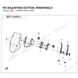 RH ADJUSTING BUTTON, WINDSHIELD product image