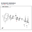 RH BRACKET, WINDSHIELD product image