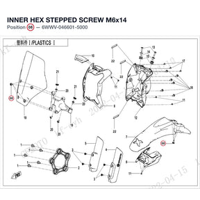INNER HEX STEPPED SCREW M6x14 product image