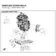 INNER HEX SCREW M6x16 product image