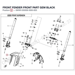 FRONT FENDER FRONT PART product image