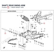 SHAFT, REAR SWING ARM product image