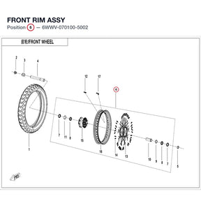 FRONT RIM ASSY product image