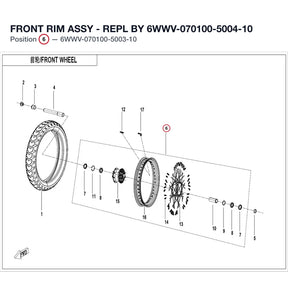 FRONT RIM ASSY product image