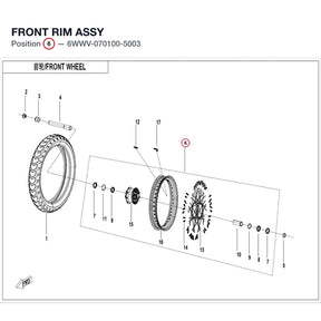 FRONT RIM ASSY product image
