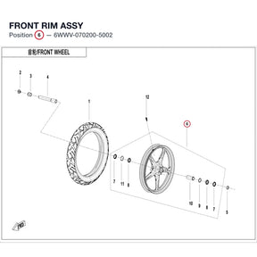 FRONT RIM ASSY product image