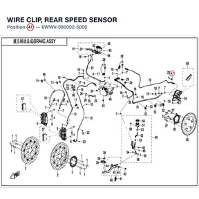 WIRE CLIP, REAR SPEED SENSOR product image