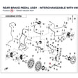 REAR BRAKE PEDAL ASSY - INTERCHANGEABLE WITH 6WWV-080200-8001 product image