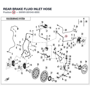 REAR BRAKE FLUID INLET HOSE product image