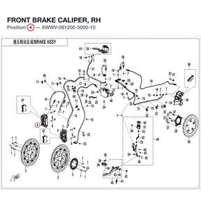 FRONT BRAKE CALIPER, RH product image