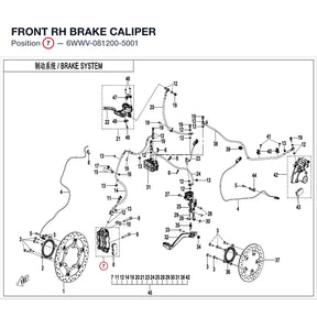 FRONT RH BRAKE CALIPER product image