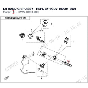 LH HAND GRIP ASSY - REPL BY 6GUV-100001-6001 product image