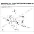 HANDLEBAR PIPE - INTERCHANGEABLE WITH 6WWV-100100-5001 product image
