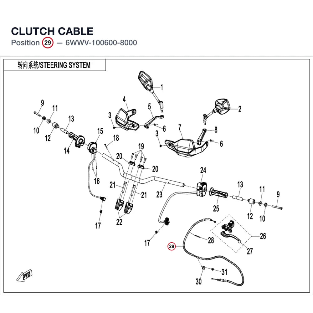 CLUTCH CABLE product image