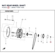 NUT, REAR WHEEL SHAFT product image