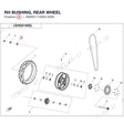 RH BUSHING, REAR WHEEL product image