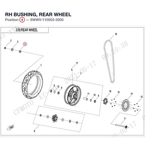 RH BUSHING, REAR WHEEL product image