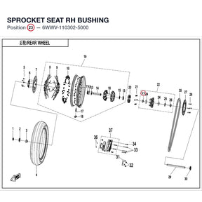 SPROCKET SEAT RH BUSHING product image