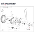 REAR WHEEL SHAFT ASSY product image