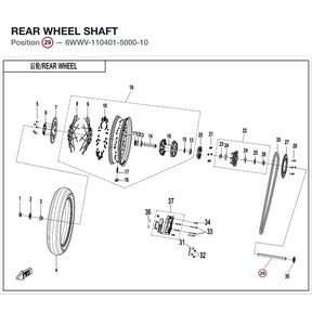 REAR WHEEL SHAFT product image