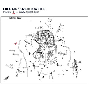 FUEL TANK OVERFLOW PIPE product image