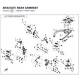 BRACKET, REAR ARMREST product image