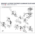 BRACKET, LH FRONT FOOTREST product image