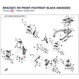 BRACKET, RH FRONT FOOTREST product image