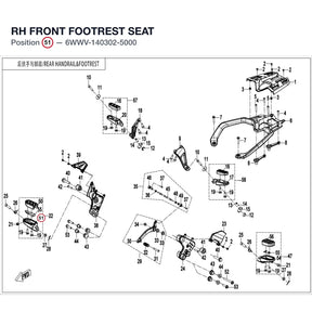 RH FRONT FOOTREST SEAT product image