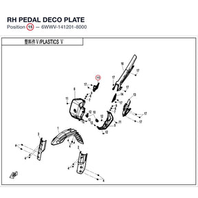 RH PEDAL DECO PLATE product image