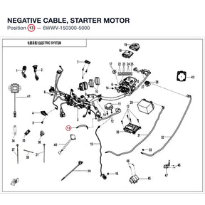 NEGATIVE CABLE, STARTER MOTOR product image