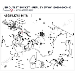 USB OUTLET SOCKET - REPL BY 6WWV-150600-5000-10 product image