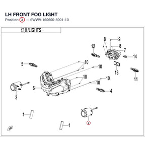 LH FRONT FOG LIGHT product image