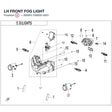 LH FRONT FOG LIGHT product image
