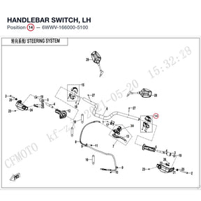 HANDLEBAR SWITCH, LH product image