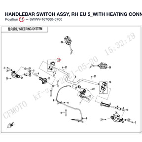 HANDLEBAR SWITCH ASSY, RH product image