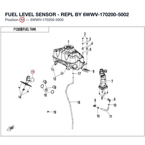 FUEL LEVEL SENSOR - REPL BY 6WWV-170200-5002 product image