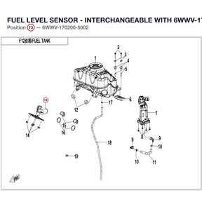 FUEL LEVEL SENSOR - INTERCHANGEABLE WITH 6WWV-170200-5000 product image