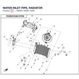 WATER INLET PIPE, RADIATOR product image