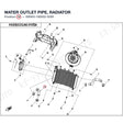 WATER OUTLET PIPE, RADIATOR product image